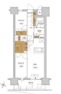 RJRプレシア東十条ガーデン【13階】の間取り