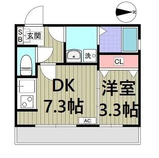 La bleuet【3階】の間取り