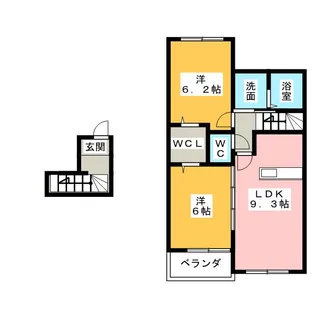 パストラル・サエ【2階】の間取り