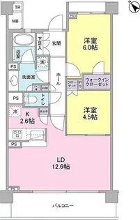 ブローテ大倉山【4階】の間取り