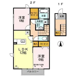 フレンドリースクエア相木II【2階】の間取り