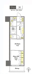 WORVE東京木場【7階】の間取り