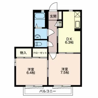 Anbitious【2階】の間取り