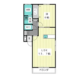 ラ・ラフィネダンケイII【2階】の間取り