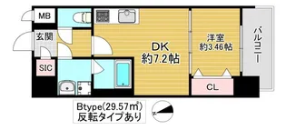SK RESIDENCES 放出【7階】の間取り