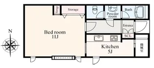 片瀬ロジュマン【1階】の間取り