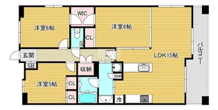 CITY SPIRE桜川II【10階】の間取り