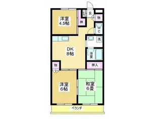 レスポワール祇園【1階】の間取り