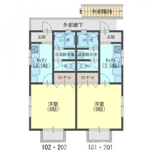 フォーレストメグII【2階】の間取り