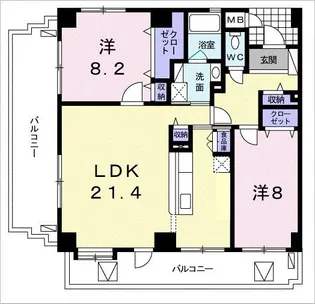 セレステコート 美里【3階】の間取り