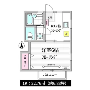 ルーミーナカノ【2階】の間取り