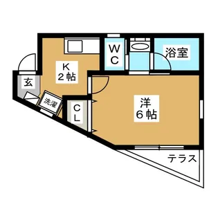 パークハイム横浜【1階】の間取り