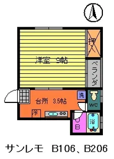 サンレモ【1階】の間取り