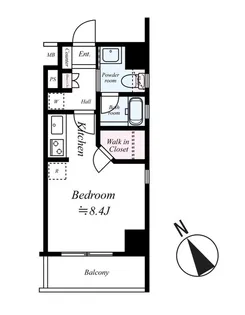 スパシエ国立矢川ステーションプラザ【9階】の間取り