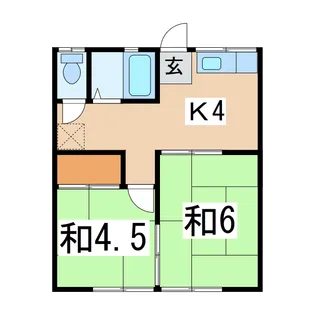 ハイツ・リズ【1階】の間取り