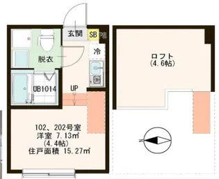 ミライトワ立石【1階】の間取り