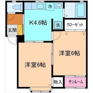 グラシアス粟津【2階】の間取り