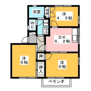 フレグランスT・M E棟【2階】の間取り