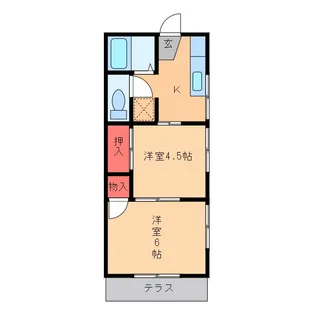 パールハイツ(荒川沖)【1階】の間取り