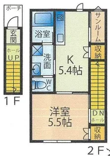 メゾン・ド・パステル台町F【2階】の間取り
