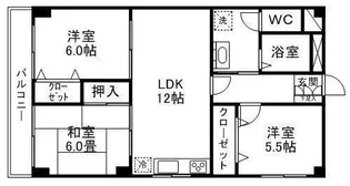 ワイズリーレジデンスXI【2階】の間取り