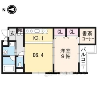 アンダンテ烏丸七条【1階】の間取り