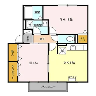 プレミール ボヌール D【2階】の間取り