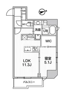 シーズンフラッツ蔵前パークフロント【6階】の間取り