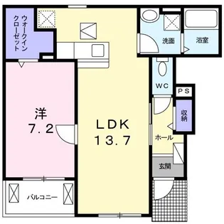 クレールB【1階】の間取り