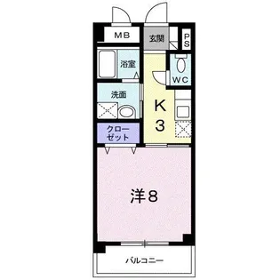 アイワマンション【3階】の間取り
