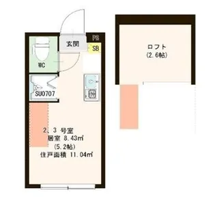 ハーモニーテラス池袋本町IV【2階】の間取り