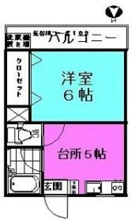 長谷川コーポ【1階】の間取り