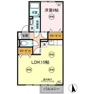 セジュール松縄B【2階】の間取り