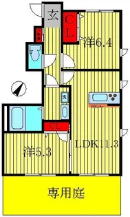 レ ボ シャトレII【1階】の間取り