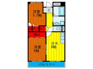 ミユリス古川橋【3階】の間取り