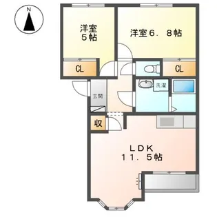 オンテール【2階】の間取り