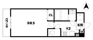 サンシティ烏丸高辻【10階】の間取り