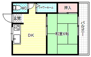 アカシアハイツ【2階】の間取り