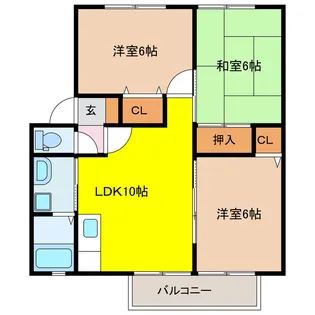 ウェルビラ新栄【2階】の間取り