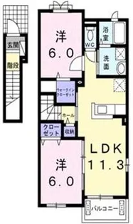 ノーブルレジデンス【2階】の間取り