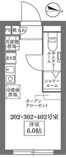 COCOCUBE OYAMA【4階】の間取り