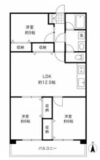 足立区六月第1竹の塚マンション【4階】の間取り