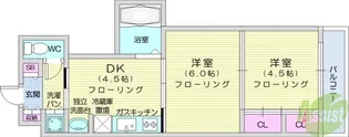 クレスト連坊【5階】の間取り