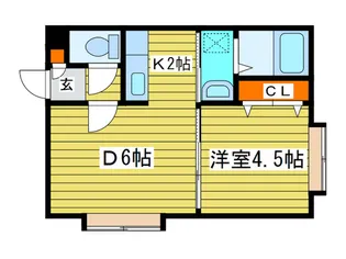 Kコ-ト北3条【2階】の間取り