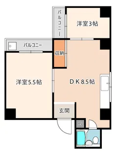 TOWAローゼンビル長堀【4階】の間取り