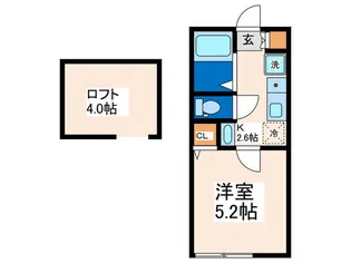 Cannabis Lagoon多摩美【2階】の間取り