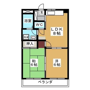 マンションレフィール【4階】の間取り