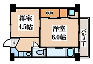 ビレッジハウス旭【3階】の間取り