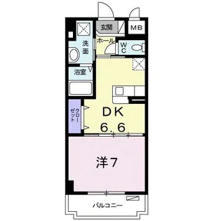 カサベルテ【1階】の間取り