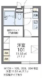 レオパレスティンカーベル【2階】の間取り